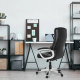 Silla Home Office RELAX CL150 negra con base blanca y reposabrazos de MyBuero
