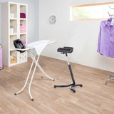 Asiento de pie TOP WORK 30 negro con asiento acolchado y base en cruz de hjh OFFICE
