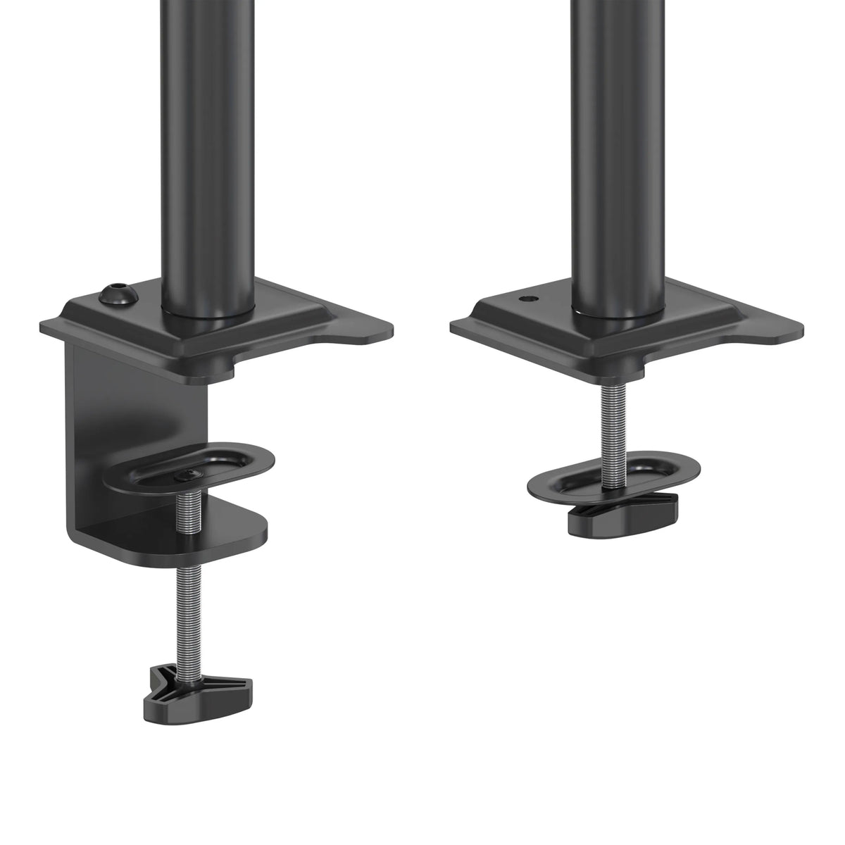 Fijación a la mesa con sargentos del Soporte de monitor Ergomount M2 en negro de hjh OFFICE
