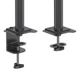 Fijación a la mesa con sargentos del Soporte de monitor Ergomount M2 en negro de hjh OFFICE