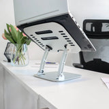 Soporte plateado del Soporte para portátil LAPTOP STAND de hjh OFFICE