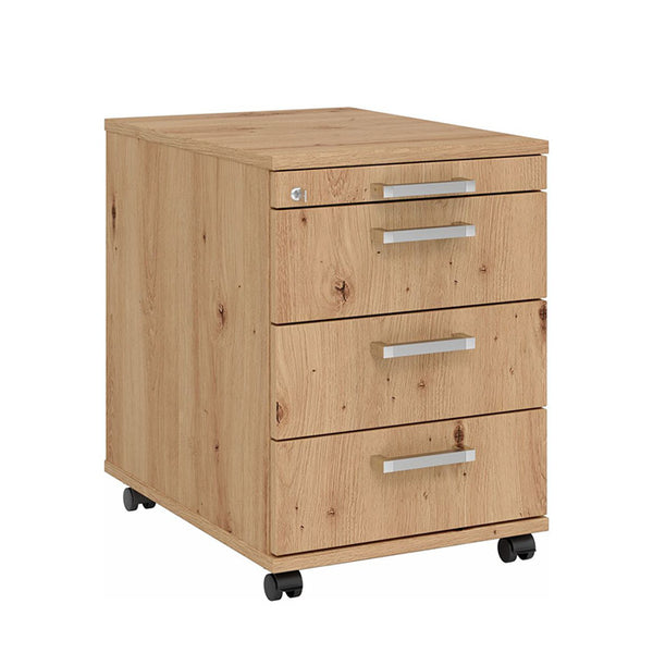Contenedor rodante de madera