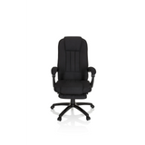 Sillón de oficina Home Office RELAX CL190 negro con reposabrazos y base de cinco ruedas de MyBuero – vista de 360° (vista frontal 0°)