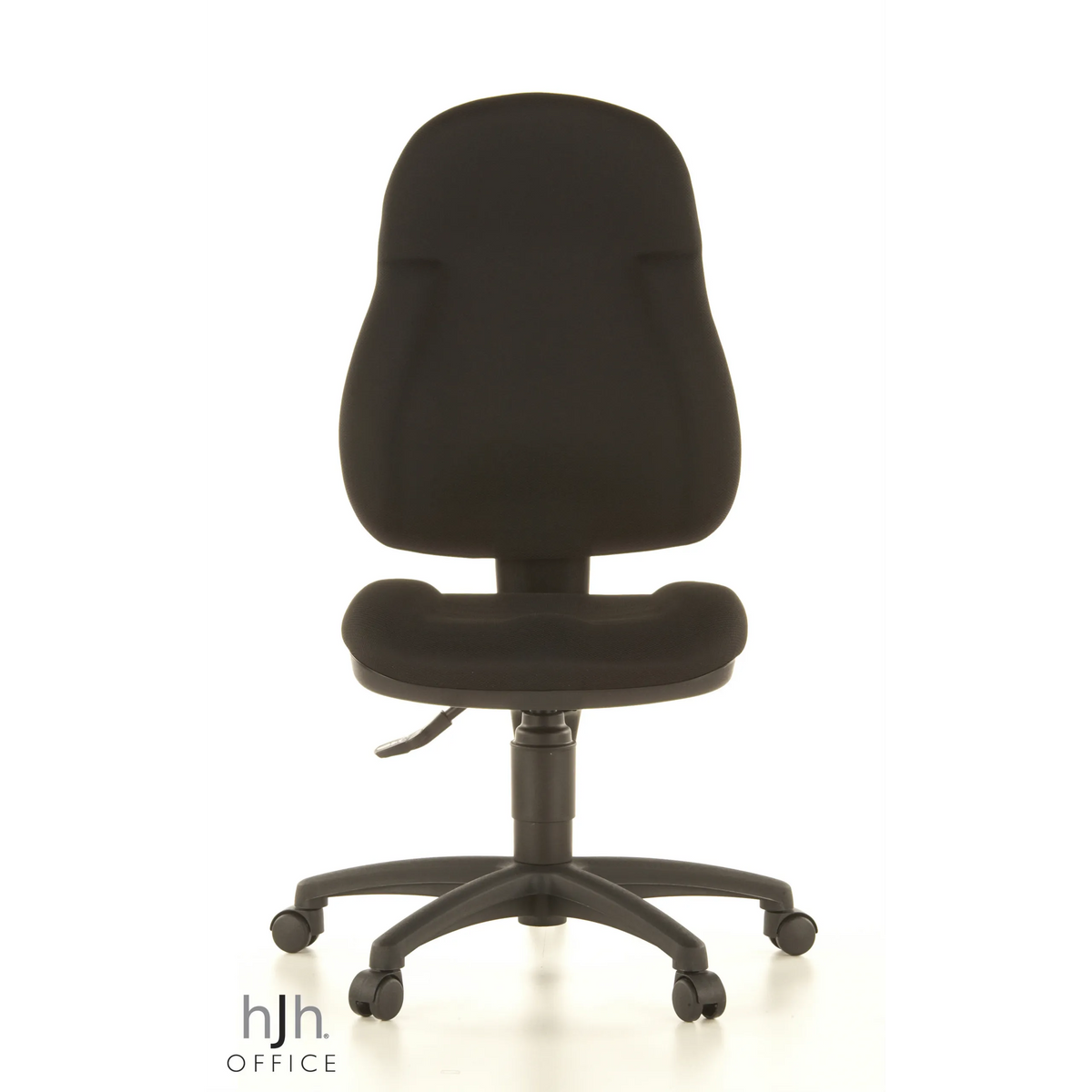 Silla Home Office WELLPOINT 10 negra con base de estrella y cinco ruedas de Topstar – vista de 360° (vista frontal 0°)