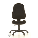 Silla Home Office WELLPOINT 10 negra con base de estrella y cinco ruedas de Topstar – vista de 360° (vista frontal 0°)