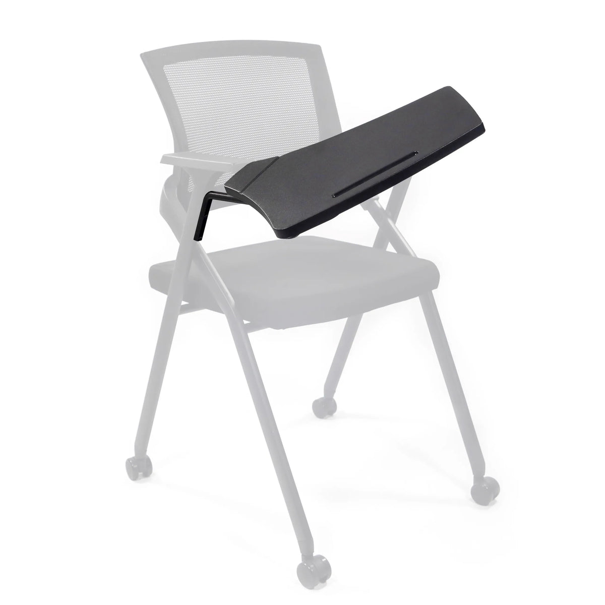 Bandeja de escritura negra TABLET PRIORITY II como Accesorios para sillas de hjh OFFICE – vista de 360° (vista lateral 90°)