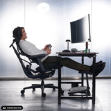 Silla alta gama LiberNovo Omni en color negro con reposapiés de Libernovo (imagen generada por IA)