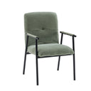 Sessel Lifea Flex mit grünem Stoffbezug und schwarzen Armlehnen von hjh LIVING
