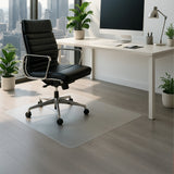 Alfombrilla FORTIFLEX de color blanco leche para suelos duros de 120 × 90 cm bajo una silla de oficina de hjh OFFICE