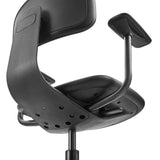 Parte inferior del asiento y del reposabrazos de la silla de mostrador TOP WORK B1 en negro de hjh OFFICE
