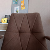 Tapicería de tela marrón medio con costuras decorativas de la Silla Home Office SARANTO II de hjh OFFICE