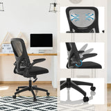 Silla Home Office BELIO en negro con respaldo de malla, mecanismo de ajuste y base con ruedas de hjh OFFICE