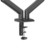 Fijación a la mesa con abrazadera de tornillo del Soporte de monitor Ergomount GF2 en negro de hjh OFFICE