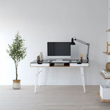 Planta artificial OLIVE en color verde con una maceta blanca de hjh OFFICE