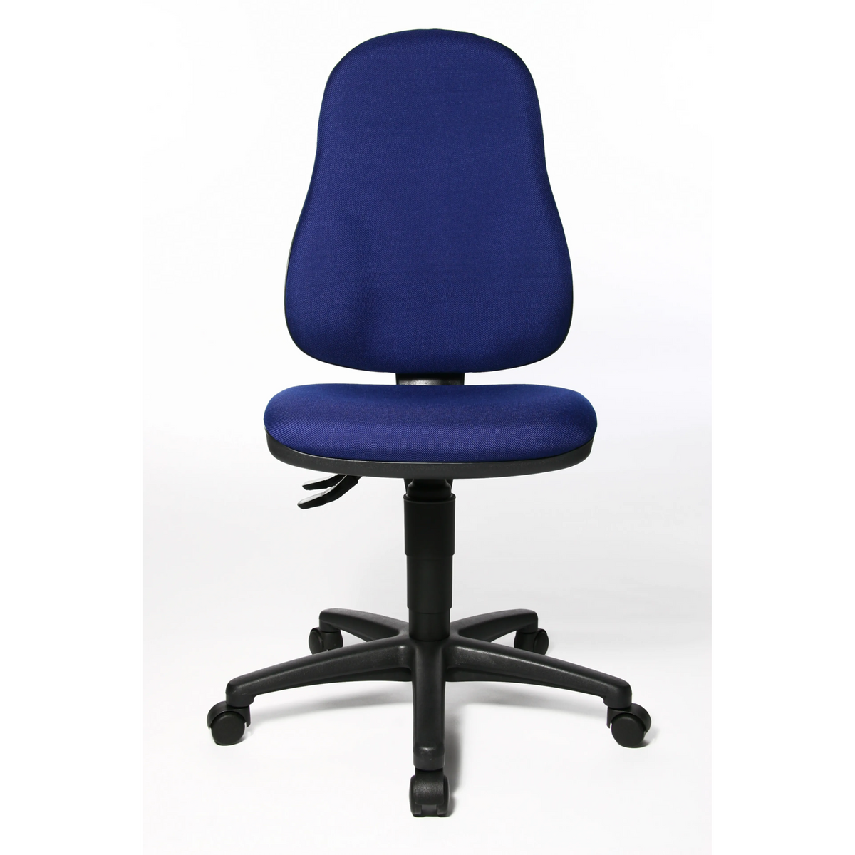 Dunkelblauer Homeoffice-Bürostuhl POINT 60 mit fünf Rollen und schwarzem Gestell von Topstar