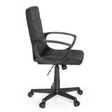 Silla Home Office STAR-TEC CL300 negra con reposabrazos y base de cinco ruedas de MyBuero – vista de 360° (vista lateral 80°)