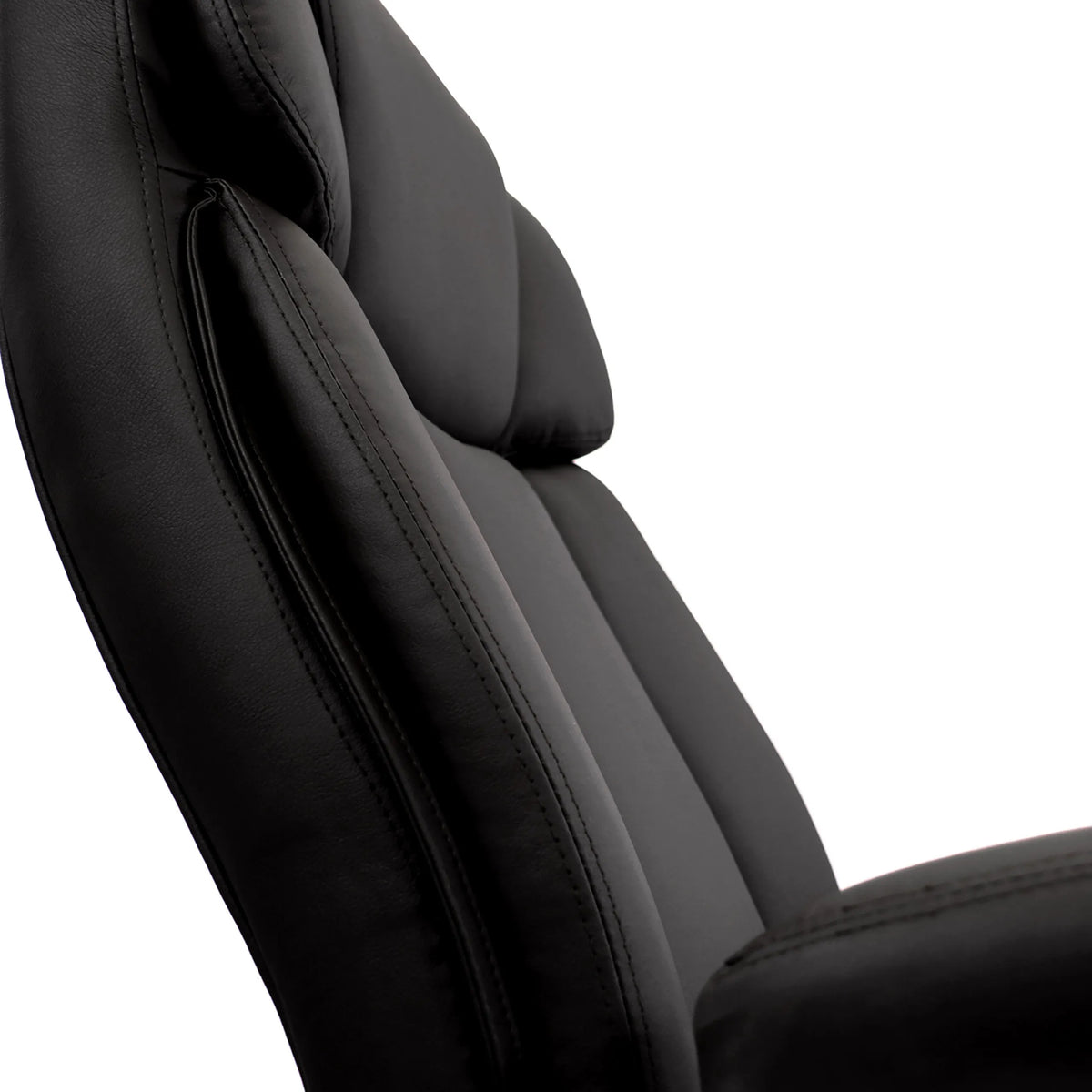 Tapizado de cuero sintético negro del respaldo de la silla giratoria BUILDER XXL I de hjh OFFICE
