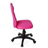 Silla giratoria para niños KIDDY BASE rosa con respaldo de malla y base negra de cinco ruedas de hjh OFFICE – vista de 360° (vista lateral 100°)