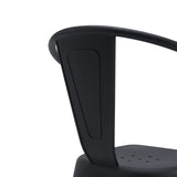 Reposabrazos negro de la silla de comedor Vantaggio Poly de hjh OFFICE