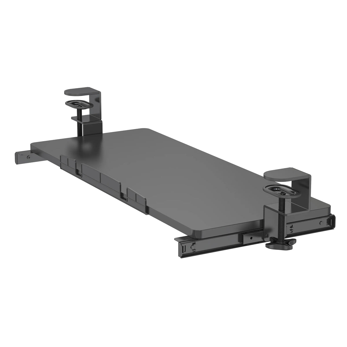Bandeja del teclado VM-KB negra con soportes de fijación laterales y rieles deslizantes de hjh OFFICE