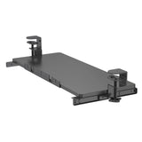 Bandeja del teclado VM-KB negra con soportes de fijación laterales y rieles deslizantes de hjh OFFICE