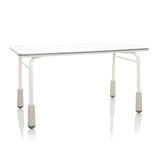 Escritorio juvenil KID GRO T gris claro con estructura blanca y patas grises de hjh OFFICE – vista de 360° (vista frontal 15°)
