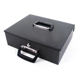 Caja de efectivo SAFE I negra con dos asas de transporte y un cierre de hjh OFFICE