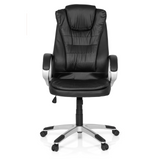 Silla gaming RELAX WB100 negra con respaldo acolchado y base de cinco ruedas de MyBuero – vista de 360° (vista frontal 0°)