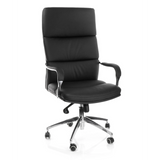 Sillón de oficina profesional BRUNELLO 20 negro con reposabrazos y base de cinco ruedas de hjh OFFICE – vista de 360° (vista frontal 20°)