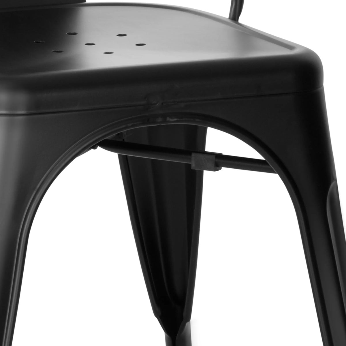 Asiento y estructura de la silla de comedor VANTAGGIO BRUSH en negro de hjh OFFICE