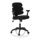 Silla giratoria para niños KID ERGOLINO B negra con respaldo acolchado y base de cinco ruedas de hjh OFFICE – vista de 360° (vista frontal en diagonal 30°)