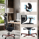 Reposacabezas, reposabrazos y altura del asiento ajustables de la Silla alta gama BICOLORE HIGH de hjh OFFICE