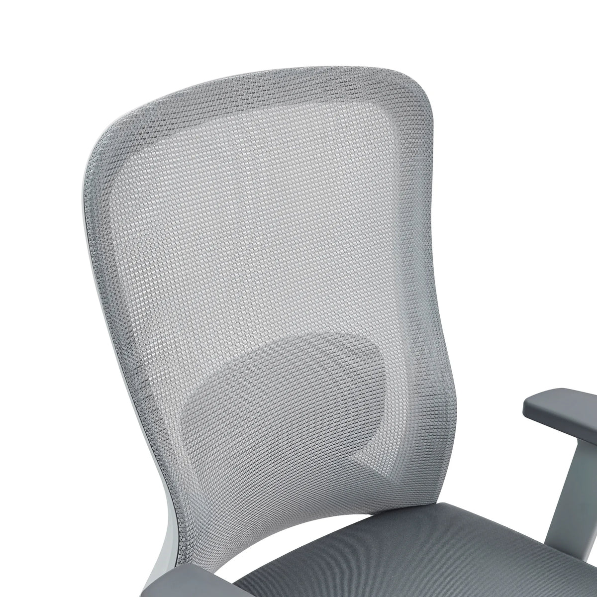 Respaldo de malla gris de la silla de mostrador Top Work 44 W de hjh OFFICE