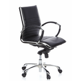 Sillón de oficina profesional PARMA 10 negro con costura transversal y base brillante de cinco ruedas de hjh OFFICE – vista de 360° (vista frontal en diagonal 60°)