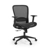 Silla de oficina profesional Air Port 2 con malla negra en el asiento y el respaldo de MyBuero