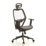 Silla de oficina profesional AIR-PORT en gris plata con respaldo y asiento de malla de hjh OFFICE