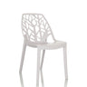 Silla de exterior blanca ARTIFO TRI con un respaldo de malla en estructura orgánica de hjh OFFICE