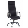 Luxus-Chefsessel ASPERA 20 mit schwarzem Bezug, Quersteppung und verchromten Armlehnen von hjh OFFICE