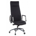 Luxus-Chefsessel ASPERA 20 mit schwarzem Bezug, Quersteppung und verchromten Armlehnen von hjh OFFICE