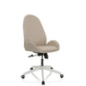Silla Home Office AVEA I con funda de tela beige y base blanca de hjh OFFICE