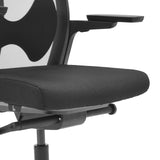 Asiento y reposabrazos negros de la silla de oficina profesional ARCEO B de hjh OFFICE