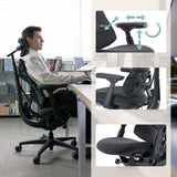 Reposabrazos y mecanismo de asiento ajustables de la Silla alta gama LiberNovo Omni Pro de Libernovo