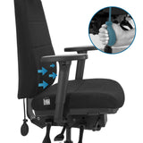 Mecanismo de soporte lumbar ajustable de la Silla de oficina profesional PHOENIX PRO I de hjh OFFICE