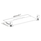 Dibujo técnico de la Bandeja del teclado VM-KB con 680 × 280 mm de hjh OFFICE