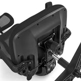 Parte inferior del asiento con mecanismo de ajuste y muelle a gas de la silla de oficina profesional Filaro en negro de hjh OFFICE