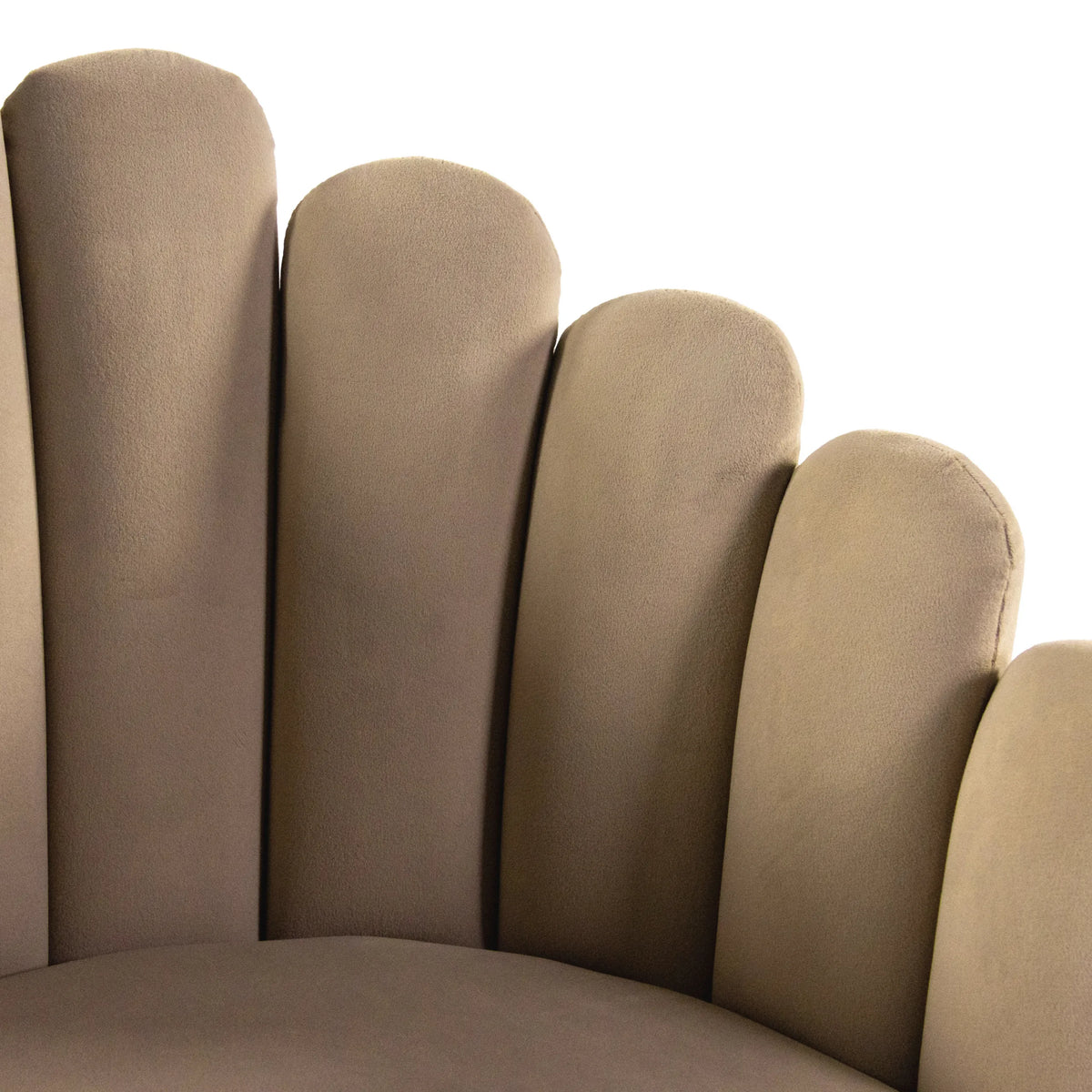 Respaldo en forma de concha de la Silla de comedor SCALLORE en beige de hjh LIVING