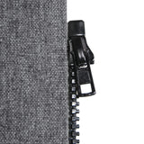 Cremallera negra en la funda de tela gris oscuro del separador FLEXMIUT de hjh OFFICE