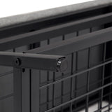 Estructura de metal negra con diseño de rejilla del armario zapatero Estha Loft de hjh LIVING