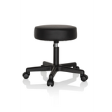 taburete giratorio negro OPERATOR I con asiento acolchado y base de cinco ruedas de hjh OFFICE – vista de 360° (vista lateral 100°)