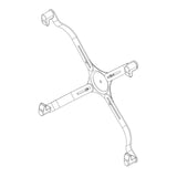 Dibujo técnico del juego de adaptadores para el Soporte de monitor VM-A4 con cuatro brazos de hjh OFFICE